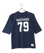 Championチャンピオン）の古着「両面プリントフットボールTシャツ」｜ネイビー