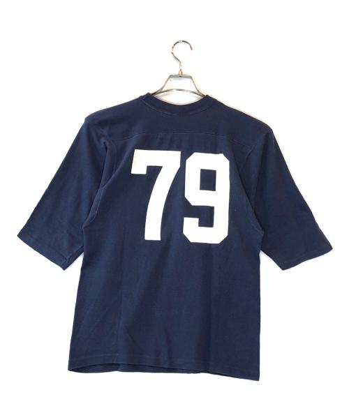 Champion（チャンピオン）Champion (チャンピオン) 両面プリントフットボールTシャツ ネイビー サイズ:MEDIUMの古着・服飾アイテム