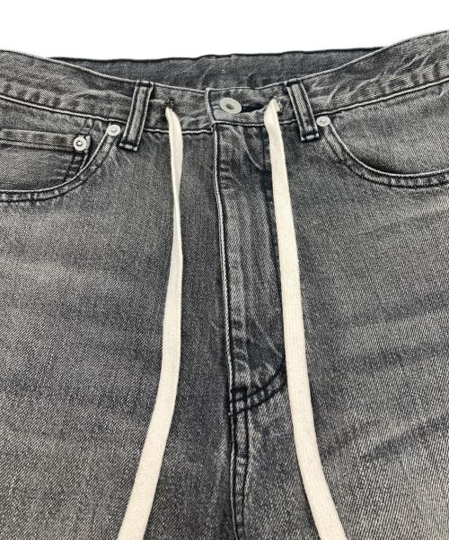 Whim Gazette（ウィムガゼット）Whim Gazette (ウィムガゼット) ドロストデニムパンツ グレー サイズ:34の古着・服飾アイテム