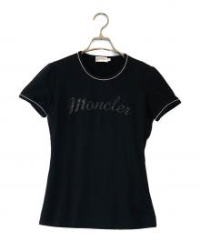 MONCLER（モンクレール）の古着「筆記体ロゴ 刺繍 Tシャツ」｜ブラック