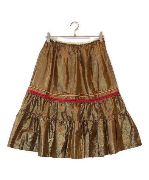COMME des GARCONS COMME des GARCONS（コムデギャルソン コムデギャルソン）COMME des GARCONS COMME des GARCONS (コムデギャルソン コムデギャルソン) シルクスカート ブラウン サイズ:Sの古着・服飾アイテム