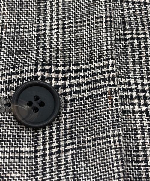 Whim Gazette（ウィムガゼット）Whim Gazette (ウィムガゼット) リネングレンチェックベスト グレー サイズ:Fの古着・服飾アイテム