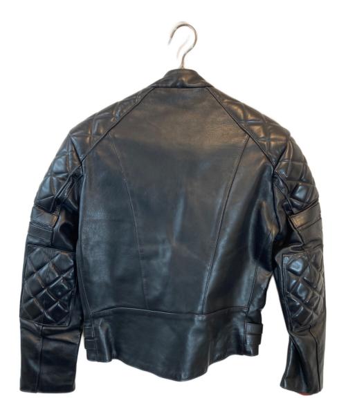 666（666）666 (666) キルティングパデッドセミダブルライダース ブラック サイズ:36の古着・服飾アイテム