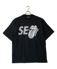 WIND AND SEA×THE ROLLING STONES（ウィンダンシー×ザ ローリングストーンズ）の古着「WDS S/S Tee」｜ブラック