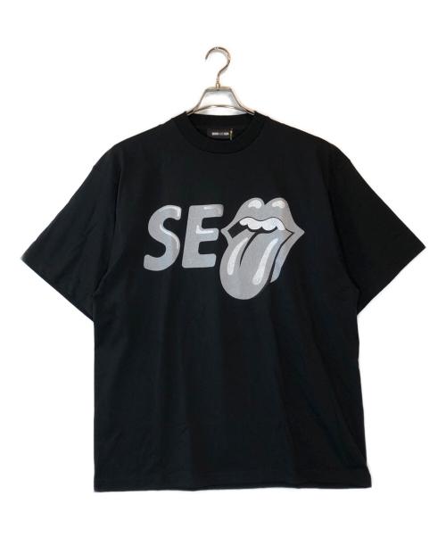 WIND AND SEA（ウィンダンシー）WIND AND SEA (ウィンダンシー) The Rolling Stones (ザ ローリングストーンズ) WDS S/S Tee ブラック サイズ:XLの古着・服飾アイテム