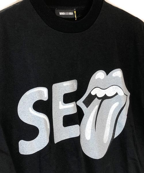 WIND AND SEA（ウィンダンシー）WIND AND SEA (ウィンダンシー) The Rolling Stones (ザ ローリングストーンズ) WDS S/S Tee ブラック サイズ:XLの古着・服飾アイテム