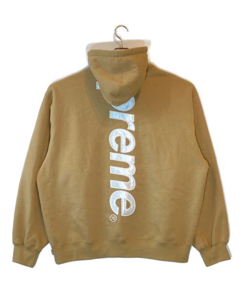 SUPREME（シュプリーム）SUPREME (シュプリーム) satin applique hooded sweatshirt ベージュ サイズ:XLARGEの古着・服飾アイテム