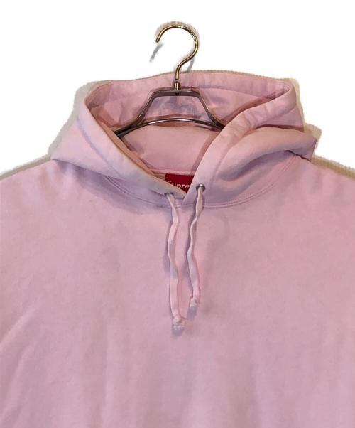 SUPREME（シュプリーム）SUPREME (シュプリーム) satin applique hooded sweatshirt ピンク サイズ:XLargeの古着・服飾アイテム