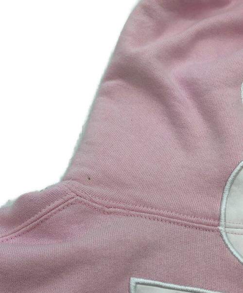 SUPREME（シュプリーム）SUPREME (シュプリーム) satin applique hooded sweatshirt ピンク サイズ:XLargeの古着・服飾アイテム