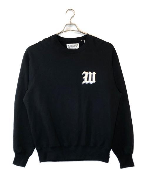 WACKO MARIA（ワコマリア）WACKO MARIA (ワコマリア) MIDDLE WEIGHT CREW NECK SWEAT SHIRT ブラック サイズ:Lの古着・服飾アイテム