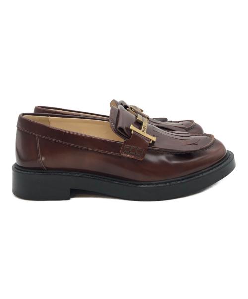 TOD'S（トッズ）TOD'S (トッズ) フリンジローファー ブラウン サイズ:35 1/2の古着・服飾アイテム