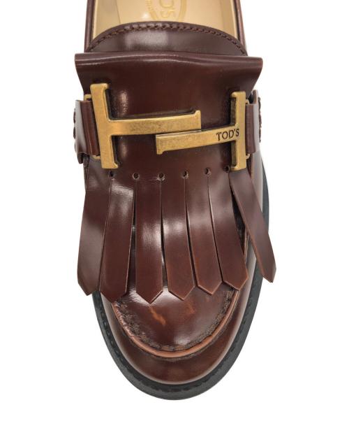 TOD'S（トッズ）TOD'S (トッズ) フリンジローファー ブラウン サイズ:35 1/2の古着・服飾アイテム