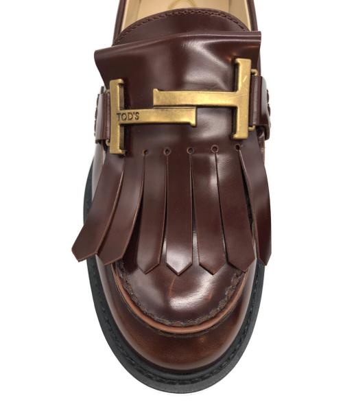 TOD'S（トッズ）TOD'S (トッズ) フリンジローファー ブラウン サイズ:35 1/2の古着・服飾アイテム
