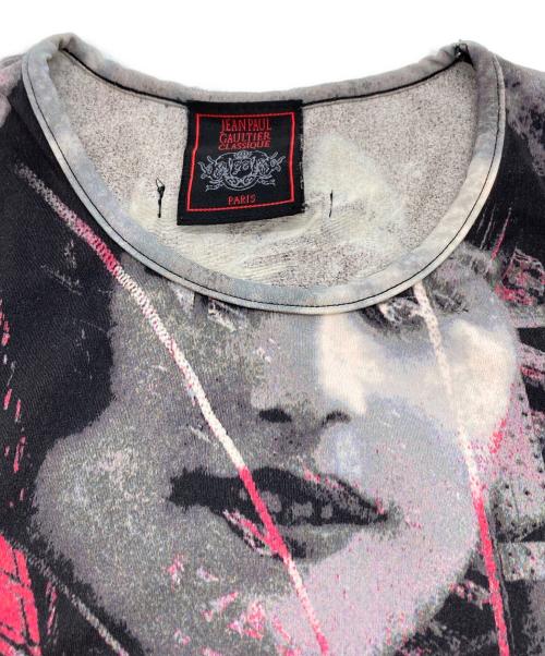 Jean Paul GAULTIER CLASSIQUE（ジャンポールゴルチエクラシック）Jean Paul GAULTIER CLASSIQUE (ジャンポールゴルチエクラシック) 転写プリントカットソー レッド サイズ:40の古着・服飾アイテム