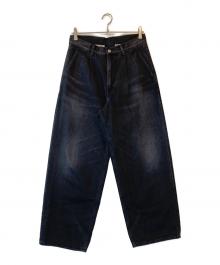 Graphpaper（グラフペーパー）の古着「Selvage Denim Two Tuck Pants」｜ブラック