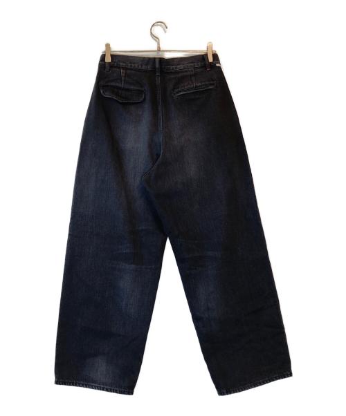 Graphpaper（グラフペーパー）Graphpaper (グラフペーパー) Selvage Denim Two Tuck Pants ブラック サイズ:１の古着・服飾アイテム