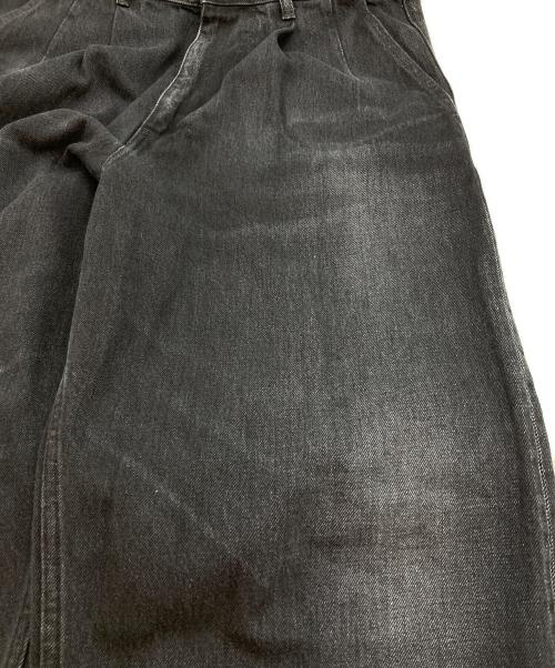 Graphpaper（グラフペーパー）Graphpaper (グラフペーパー) Selvage Denim Two Tuck Pants ブラック サイズ:１の古着・服飾アイテム
