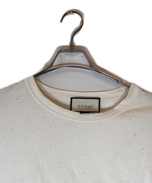 GUCCI（グッチ）GUCCI (グッチ) アイリス アップリケ付きTシャツ ホワイト サイズ:Mの古着・服飾アイテム