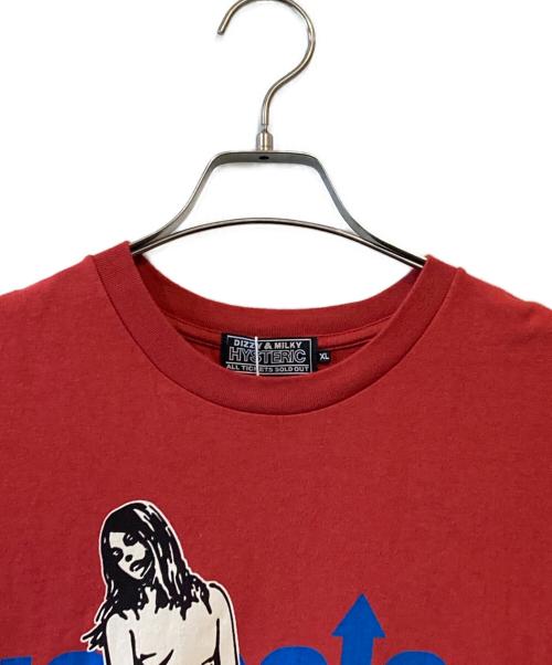 Hysteric Glamour（ヒステリックグラマー）Hysteric Glamour (ヒステリックグラマー) THE ROLLING STONES/HYSTERIC GIRL&TONGUE Tシャツ レッド サイズ:XLの古着・服飾アイテム