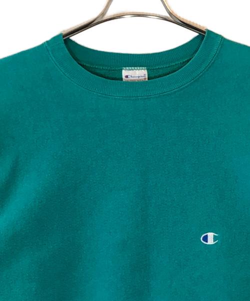 Champion（チャンピオン）Champion (チャンピオン) クールネックスウェット グリーン サイズ:LARGEの古着・服飾アイテム