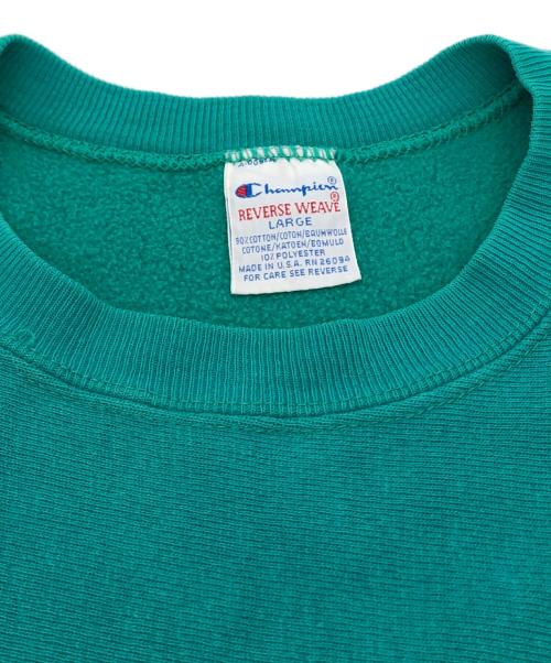 Champion（チャンピオン）Champion (チャンピオン) クールネックスウェット グリーン サイズ:LARGEの古着・服飾アイテム