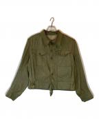 MILITARYミリタリー）の古着「GREEN DENIM JACKET」｜カーキ