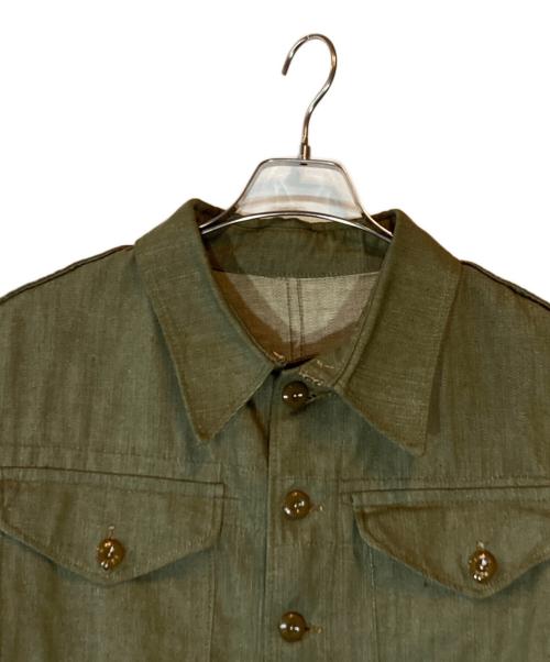 MILITARY（ミリタリー）MILITARY (ミリタリー) GREEN DENIM JACKET カーキ サイズ:SIZE 8の古着・服飾アイテム