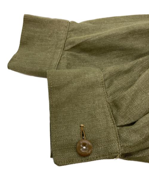 MILITARY（ミリタリー）MILITARY (ミリタリー) GREEN DENIM JACKET カーキ サイズ:SIZE 8の古着・服飾アイテム