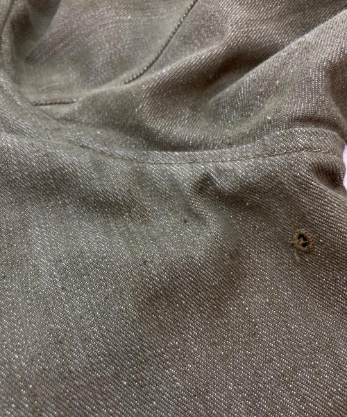 MILITARY（ミリタリー）MILITARY (ミリタリー) GREEN DENIM JACKET カーキ サイズ:SIZE 8の古着・服飾アイテム