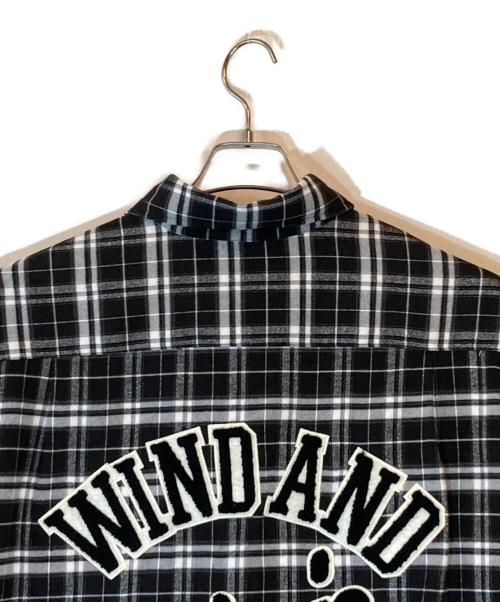 Hysteric Glamour（ヒステリックグラマー）Hysteric Glamour (ヒステリックグラマー) WIND AND SEA (ウィンダンシー) ワッペンチェックシャツ ブラック サイズ:XLの古着・服飾アイテム