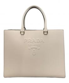 PRADA（プラダ）の古着「サフィアーノラクスバック」｜ホワイト
