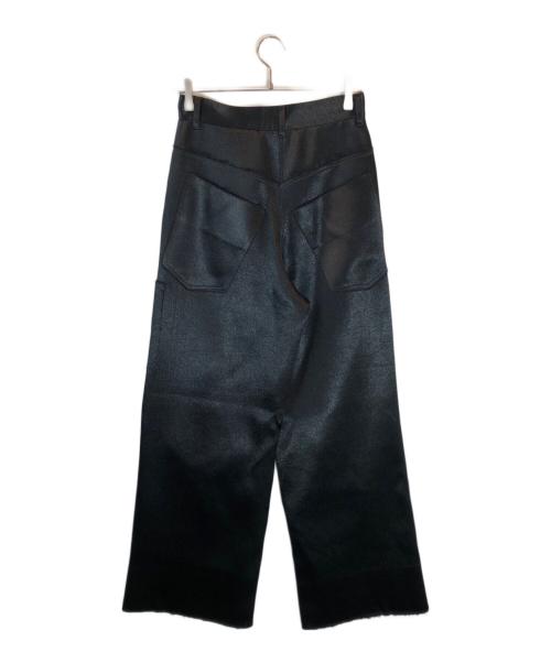 OFFWHITE（オフホワイト）OFFWHITE (オフホワイト) サテンカットオフパンツ ブラック サイズ:SIZE 38の古着・服飾アイテム