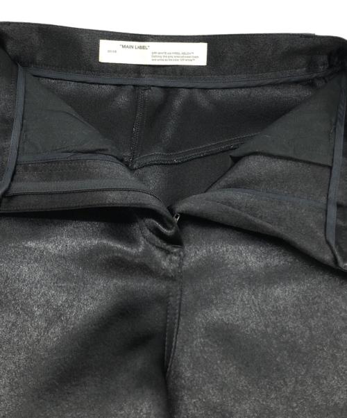 OFFWHITE（オフホワイト）OFFWHITE (オフホワイト) サテンカットオフパンツ ブラック サイズ:SIZE 38の古着・服飾アイテム