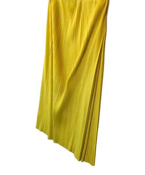 PLEATS PLEASE（プリーツプリーズ）PLEATS PLEASE (プリーツプリーズ) プリーツロングスカート イエロー サイズ:4の古着・服飾アイテム