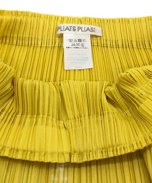 PLEATS PLEASE（プリーツプリーズ）PLEATS PLEASE (プリーツプリーズ) プリーツロングスカート イエロー サイズ:4の古着・服飾アイテム