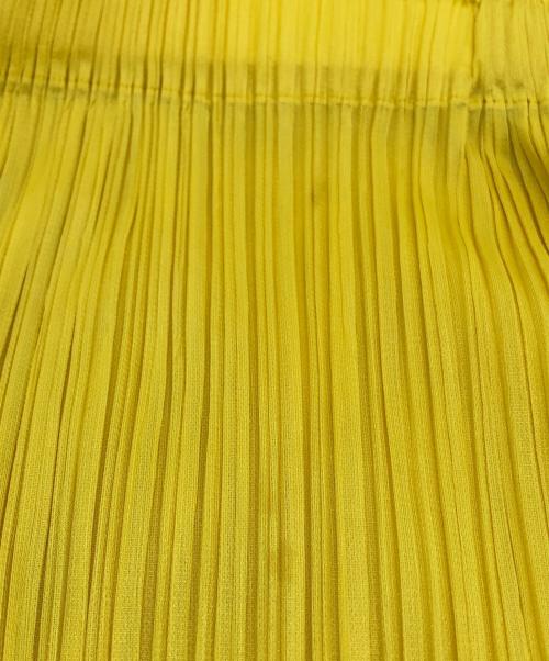 PLEATS PLEASE（プリーツプリーズ）PLEATS PLEASE (プリーツプリーズ) プリーツロングスカート イエロー サイズ:4の古着・服飾アイテム