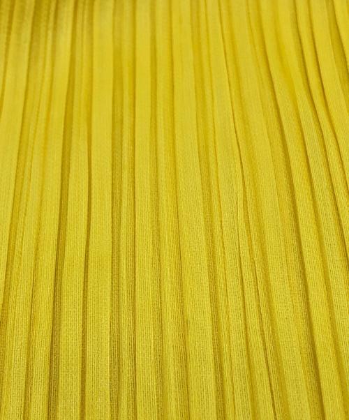 PLEATS PLEASE（プリーツプリーズ）PLEATS PLEASE (プリーツプリーズ) プリーツロングスカート イエロー サイズ:4の古着・服飾アイテム