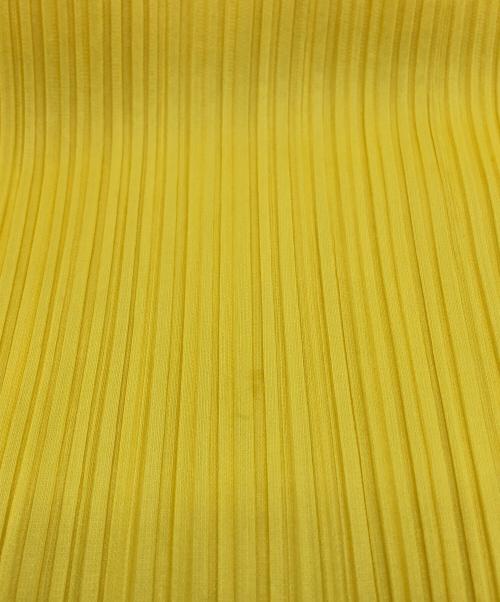 PLEATS PLEASE（プリーツプリーズ）PLEATS PLEASE (プリーツプリーズ) プリーツロングスカート イエロー サイズ:4の古着・服飾アイテム