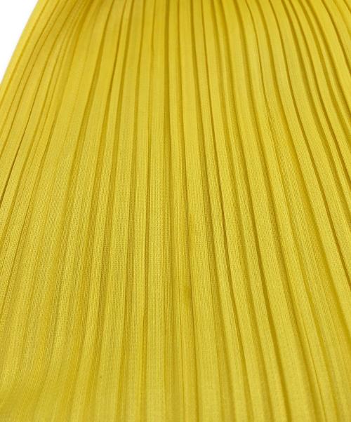 PLEATS PLEASE（プリーツプリーズ）PLEATS PLEASE (プリーツプリーズ) プリーツロングスカート イエロー サイズ:4の古着・服飾アイテム