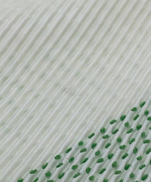 ISSEY MIYAKE（イッセイミヤケ）ISSEY MIYAKE (イッセイミヤケ) デザインプリーツワンピース グリーン サイズ:２の古着・服飾アイテム