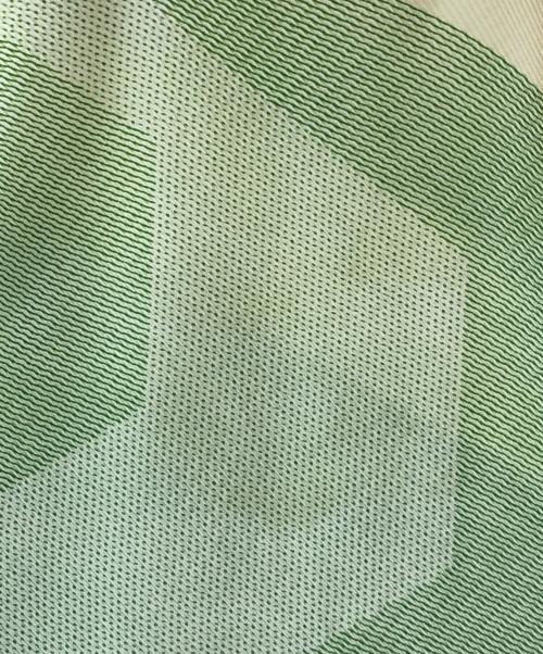 ISSEY MIYAKE（イッセイミヤケ）ISSEY MIYAKE (イッセイミヤケ) デザインプリーツワンピース グリーン サイズ:２の古着・服飾アイテム