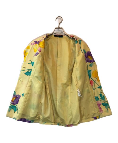 LEONARD PARIS（レオナール パリ）LEONARD PARIS (レオナール パリ) フラワープリントジャケット イエロー サイズ:9ARの古着・服飾アイテム