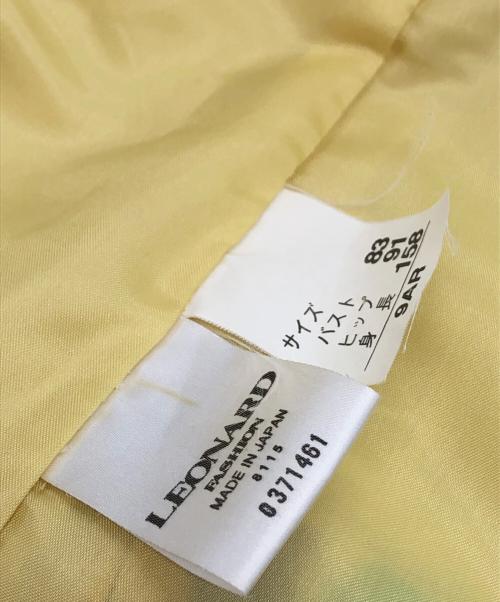 LEONARD PARIS（レオナール パリ）LEONARD PARIS (レオナール パリ) フラワープリントジャケット イエロー サイズ:9ARの古着・服飾アイテム