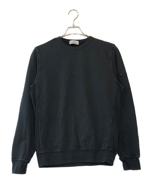 STONE ISLAND（ストーンアイランド）STONE ISLAND (ストーンアイランド) ロゴ スウェットシャツ ブラック サイズ:14の古着・服飾アイテム