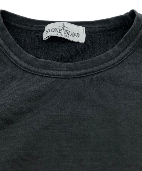STONE ISLAND（ストーンアイランド）STONE ISLAND (ストーンアイランド) ロゴ スウェットシャツ ブラック サイズ:14の古着・服飾アイテム