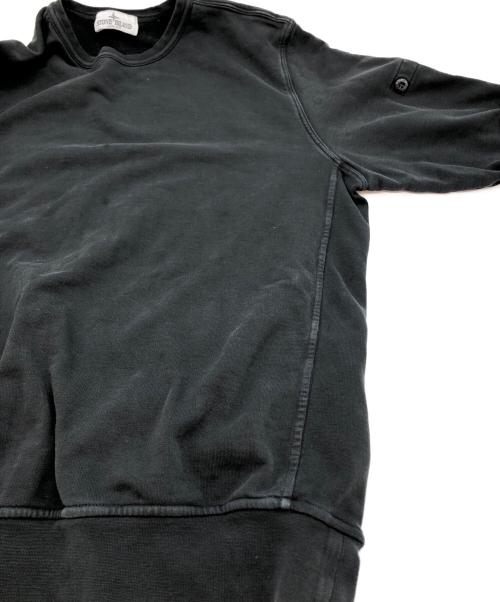 STONE ISLAND（ストーンアイランド）STONE ISLAND (ストーンアイランド) ロゴ スウェットシャツ ブラック サイズ:14の古着・服飾アイテム