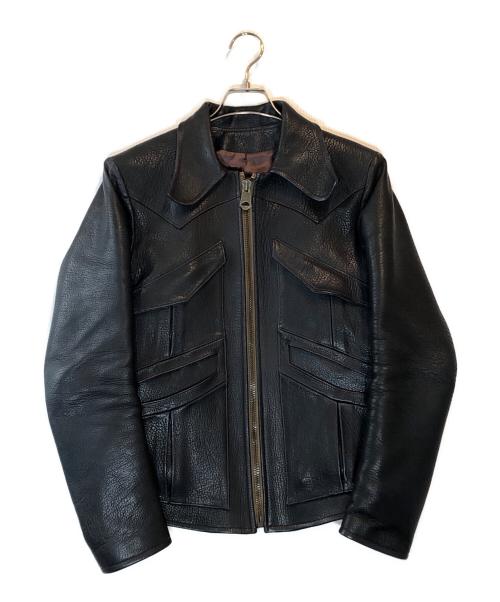 JELADO（ジェラード）JELADO (ジェラード) レザージャケット ネイビー サイズ:38の古着・服飾アイテム