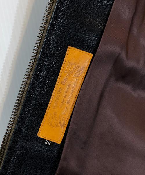 JELADO（ジェラード）JELADO (ジェラード) レザージャケット ネイビー サイズ:38の古着・服飾アイテム