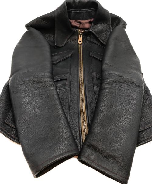 JELADO（ジェラード）JELADO (ジェラード) レザージャケット ネイビー サイズ:38の古着・服飾アイテム