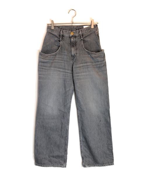 upper hights（アッパーハイツ）upper hights (アッパーハイツ) 別注ハイライズデニムパンツ グレー サイズ:23の古着・服飾アイテム